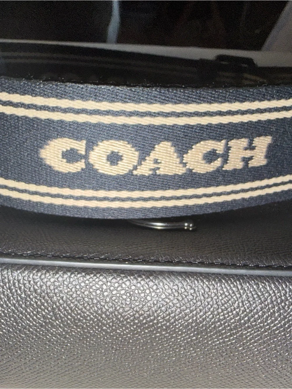 Coach Crossgrain Leather Crossbody Purse - Black